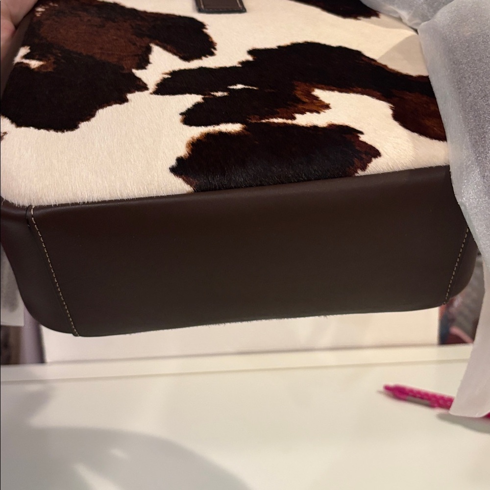Coach Hadley Crossbody Bag - Brown and White Cow Print - Picture 7 of 8